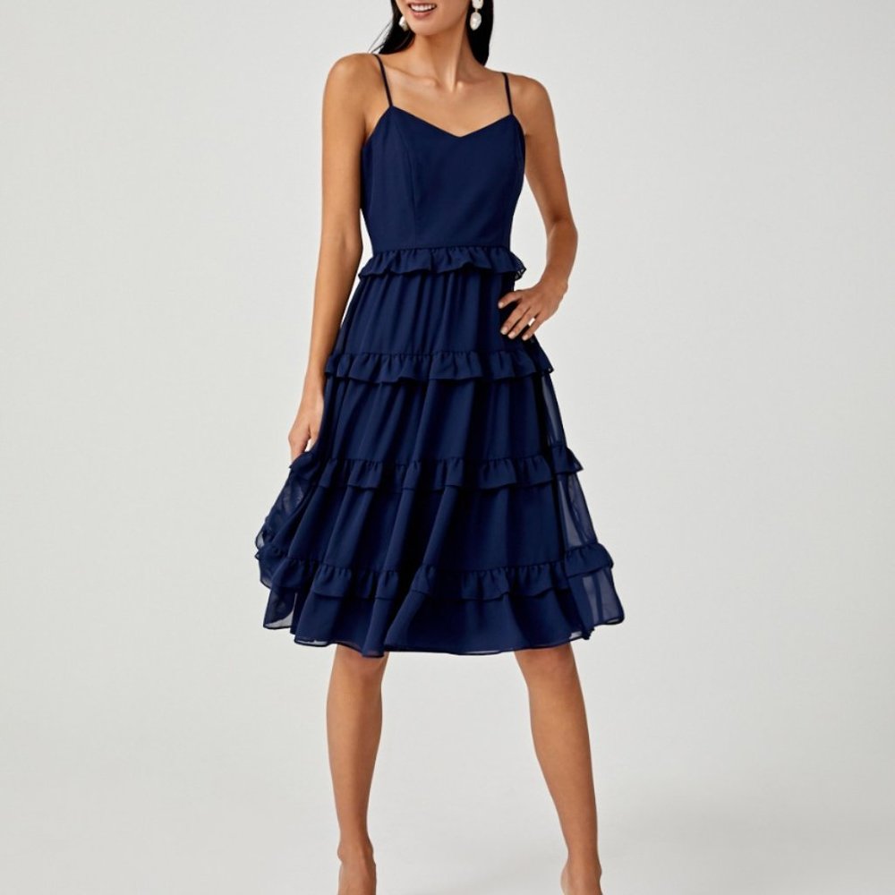 Love, Bonito Darlene Ruffle Hem Tier Midi Dress